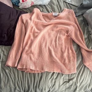 pink old navy chunky sweater size large could definitely fit up to a XXL
